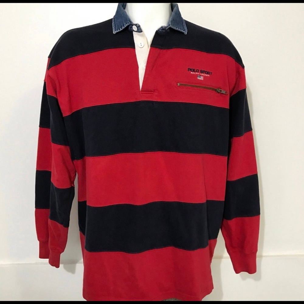 Vintage Polo Sport Ralph Lauren Long Sleeve Polo L